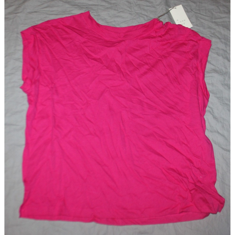 Women's Extended Shoulder T-Shirt - A New Day™ Size XXL pink